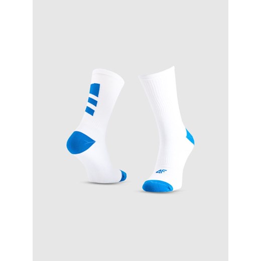 Damskie skarpetki do biegania 4F 4FRAW25UFSOM267 - białe ze sklepu Sportstylestory.com w kategorii Skarpetki damskie - zdjęcie 187513974