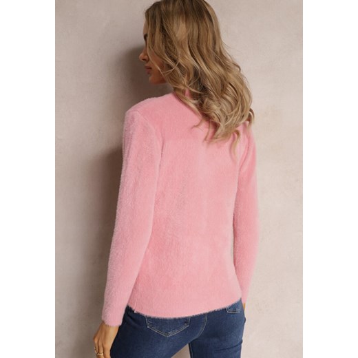 Różowy Sweter Wełniany Elisabema Renee ONE SIZE renee.pl