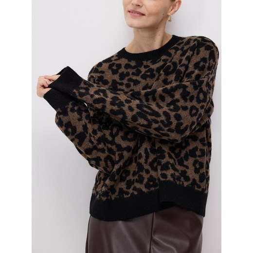 Reserved - Sweter w panterkę - wielobarwny Reserved M Reserved