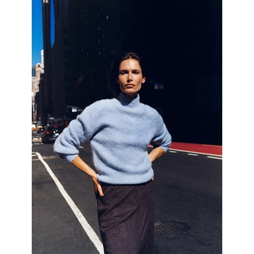 Reserved - Sweter z wełną z alpaki - jasnoniebieski ze sklepu Reserved w kategorii Swetry damskie - zdjęcie 187514650