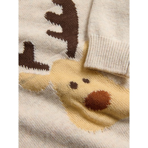 Reserved - Sweter z dodatkiem wełny - beżowy ze sklepu Reserved w kategorii Swetry chłopięce - zdjęcie 187514731