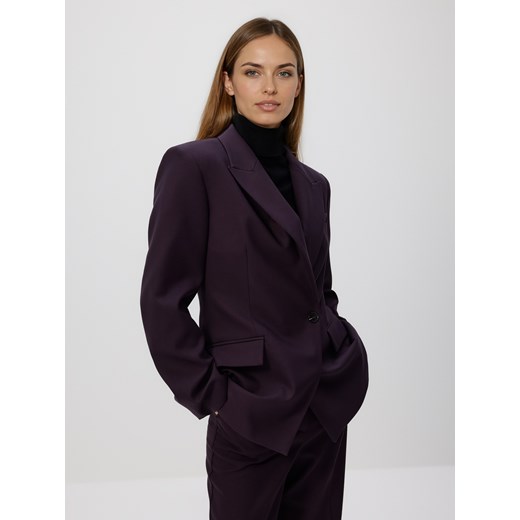 Reserved - Marynarka z wiskozą - fioletowy Reserved S Reserved