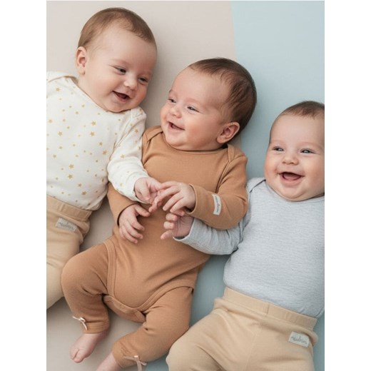 Sinsay - Body 3 pack - kremowy ze sklepu Sinsay w kategorii Body niemowlęce - zdjęcie 187515220