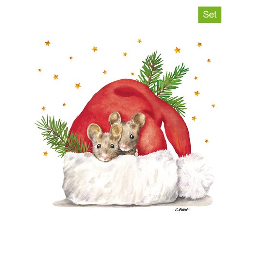 ppd Serwetki (40 szt.) &quot;Get cozy&quot; w kolorze czerwono-zielonym ze sklepu Limango Polska w kategorii Akcesoria kuchenne - zdjęcie 187515301