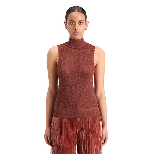 Scotch &amp; Soda Top w kolorze bordowym ze sklepu Limango Polska w kategorii Bluzki damskie - zdjęcie 187515752