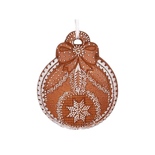 Clayre &amp; Eef Ozdoba choinkowa w kolorze jasnobrązowym - wys. 8 x Ø 10 cm ze sklepu Limango Polska w kategorii Dekoracje bożonarodzeniowe - zdjęcie 187516002