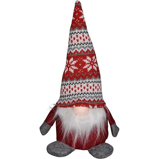 POSIWIO Figurka dekoracyjna &quot;Gnome&quot; w kolorze czerwonym - wys. 26 x Ø 11 cm ze sklepu Limango Polska w kategorii Dekoracje - zdjęcie 187516010
