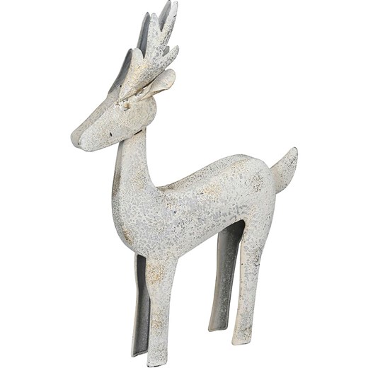 POSIWIO Figurka dekoracyjna &quot;Deer&quot; w kolorze białym - 29,5 x 41 x 6 cm ze sklepu Limango Polska w kategorii Dekoracje - zdjęcie 187516024