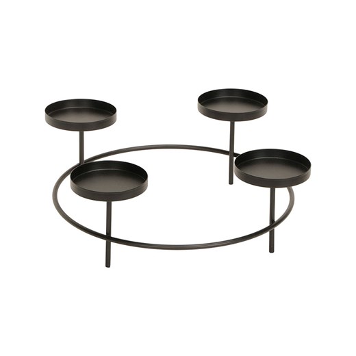 POSIWIO Świecznik w kolorze czarnym - Ø 35,5 cm ze sklepu Limango Polska w kategorii Świeczniki - zdjęcie 187516032