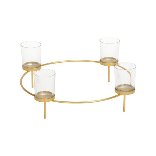 POSIWIO Świecznik w kolorze złotym - wys. 12,5 x Ø 35 cm ze sklepu Limango Polska w kategorii Świeczniki - zdjęcie 187516033