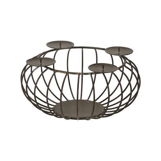 POSIWIO Świecznik w kolorze brązowym - wys. 14 x Ø 27 cm ze sklepu Limango Polska w kategorii Świeczniki - zdjęcie 187516040