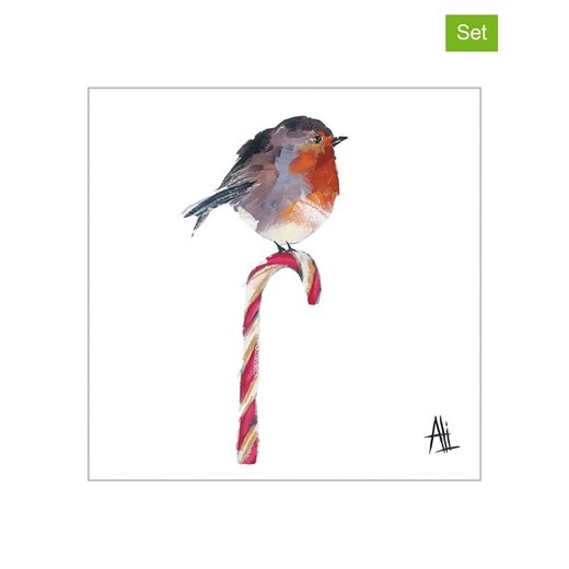 ppd Serwetki (40 szt.) &quot;Candy Cane&quot; w kolorze biało-szarym ze sklepu Limango Polska w kategorii Akcesoria kuchenne - zdjęcie 187516141