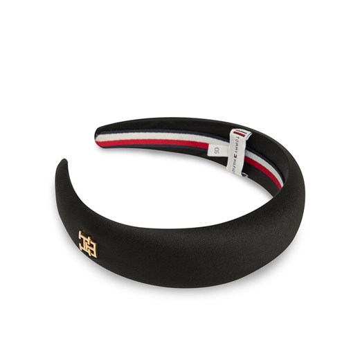 Opaska Tommy Hilfiger Th Elevated Chic Headband AW0AW18220 Czarny ze sklepu eobuwie.pl w kategorii Opaski do włosów - zdjęcie 187516231