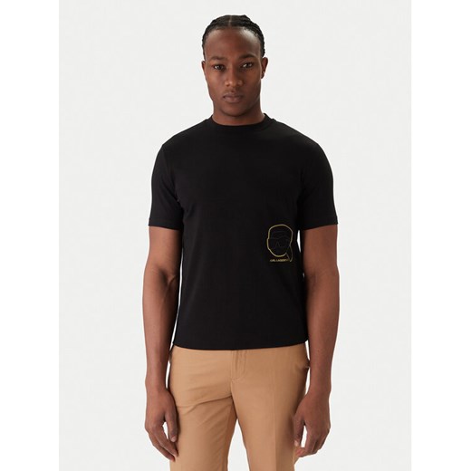 KARL LAGERFELD T-Shirt 755035 561235 Czarny Regular Fit ze sklepu MODIVO w kategorii T-shirty męskie - zdjęcie 187516441