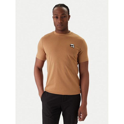 KARL LAGERFELD T-Shirt 755710 561224 Beżowy Regular Fit ze sklepu MODIVO w kategorii T-shirty męskie - zdjęcie 187516462