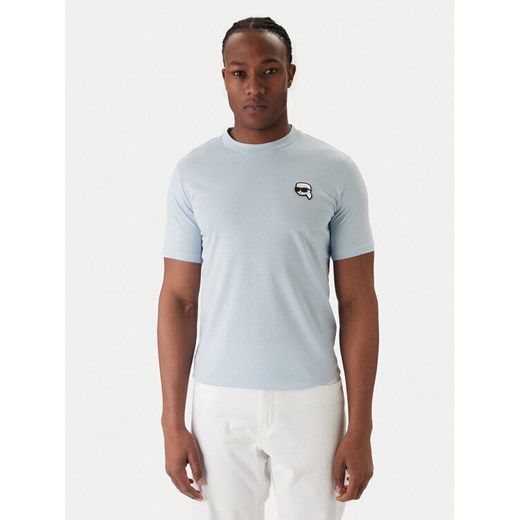 KARL LAGERFELD T-Shirt 755710 561224 Błękitny Regular Fit ze sklepu MODIVO w kategorii T-shirty męskie - zdjęcie 187516473