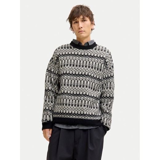 Jack & Jones Sweter Blumax 12286244 Czarny Relaxed Fit ze sklepu MODIVO w kategorii Swetry męskie - zdjęcie 187516481