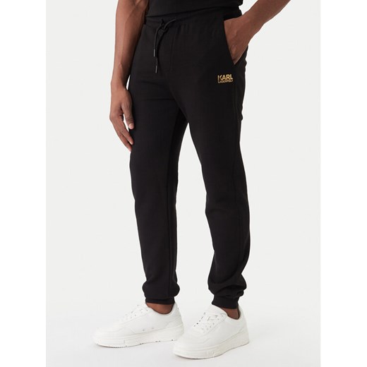 KARL LAGERFELD Spodnie dresowe 705782 561917 Czarny Regular Fit ze sklepu MODIVO w kategorii Spodnie męskie - zdjęcie 187516492