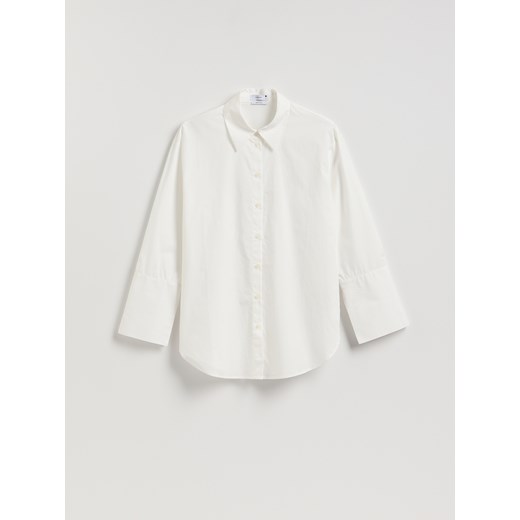 Reserved - Bawełniana koszula - biały ze sklepu Reserved w kategorii Koszule damskie - zdjęcie 187516903