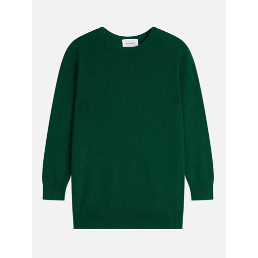 Perfect Cashmere Kaszmirowy sweter &quot;Vanessa&quot; w kolorze ciemnozielonym ze sklepu Limango Polska w kategorii Swetry damskie - zdjęcie 187517321