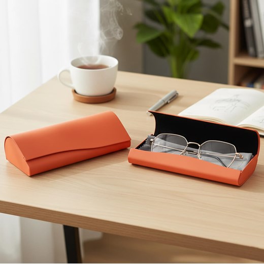 Etui na okulary korekcyjne zamykane na magnes STHC-93D pomarańczowe ze sklepu Stylion w kategorii Etui - zdjęcie 187517960
