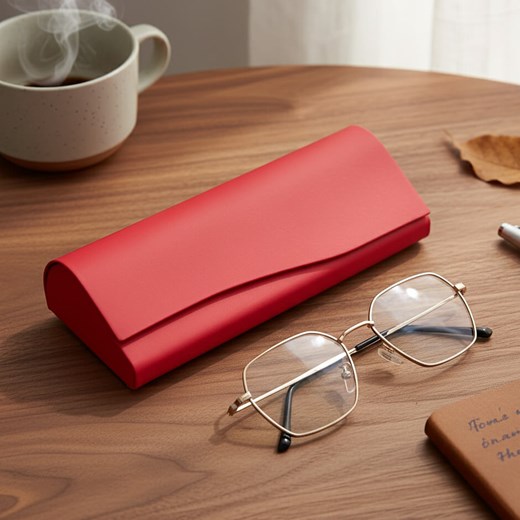 Etui na okulary korekcyjne zamykane na magnes STHC-93E czerwone ze sklepu Stylion w kategorii Etui - zdjęcie 187517961