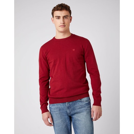 WRANGLER CREW KNIT MĘSKI SWETER KLASYCZNY BIKING RED W8A02PX2G 112141656 ze sklepu YouNeedit.pl w kategorii Swetry męskie - zdjęcie 187518314