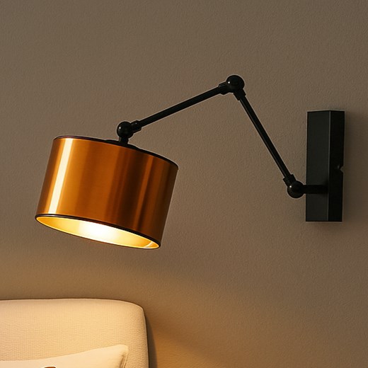 Nowoczesny kinkiet z regulacją do czytania nad łóżkiem TULON MIRROR ze sklepu Lysne w kategorii Lampy ścienne - zdjęcie 187519052