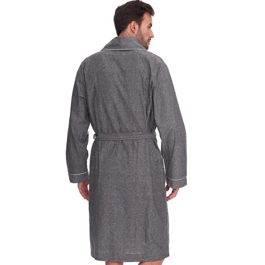 Długi szlafrok męski 2532 Zeus, Kolor szary, Rozmiar 2XL, L&amp;L ze sklepu Primodo w kategorii Szlafroki męskie - zdjęcie 187520060