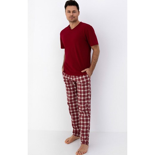 Sensis bawełniana piżama męska Matthew, Kolor bordowy, Rozmiar M, SENSIS ze sklepu Primodo w kategorii Piżamy męskie - zdjęcie 187520092