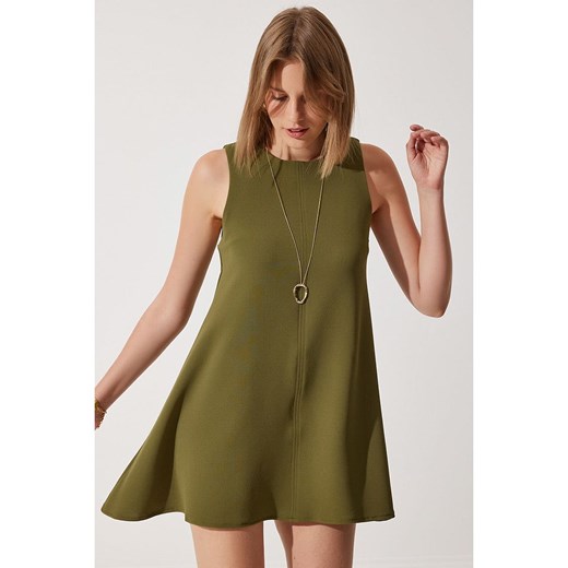 Happiness Istanbul Sukienka w kolorze oliwkowym Happiness Istanbul 38 wyprzedaż Limango Polska