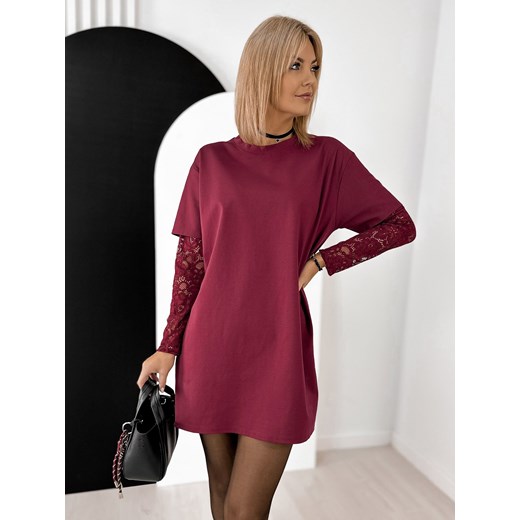 sukienka herrick bordowa one size ze sklepu UBRA w kategorii Sukienki - zdjęcie 187520372