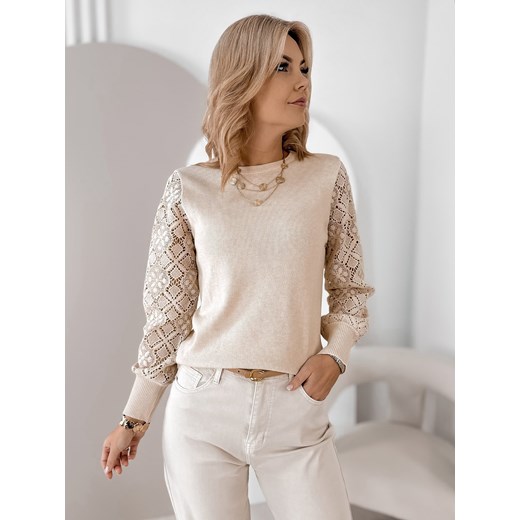 sweter maracot beżowy one size ze sklepu UBRA w kategorii Swetry damskie - zdjęcie 187520414