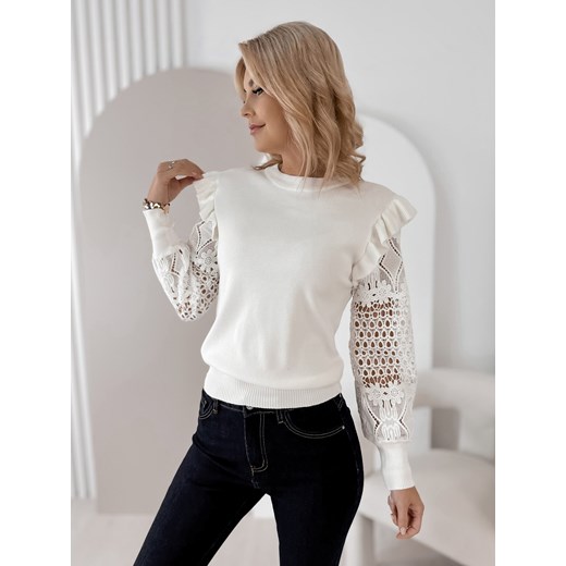 sweter birley ecru one size ze sklepu UBRA w kategorii Swetry damskie - zdjęcie 187520463