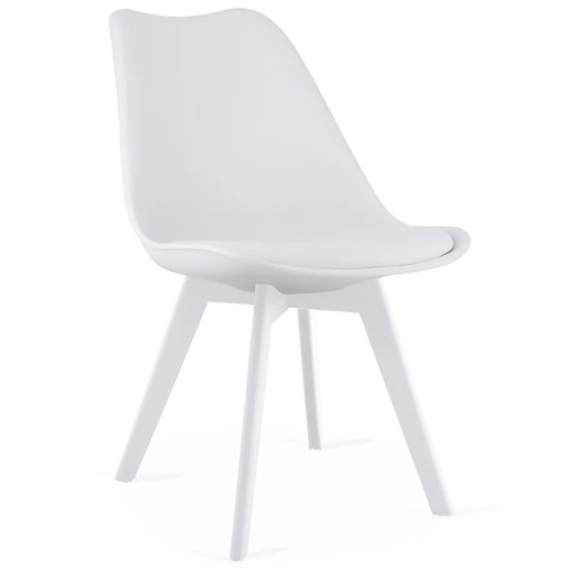 Białe stylowe krzesło B5-W06 ze sklepu Edinos.pl w kategorii Krzesła - zdjęcie 187520641