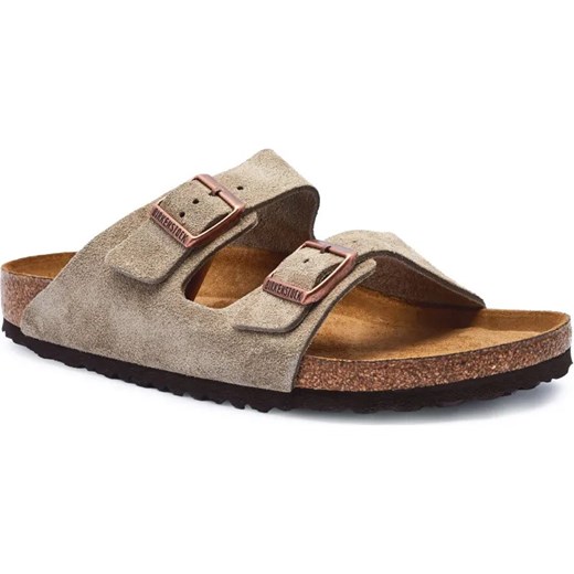 Birkenstock Klapki Arizona | narrow fit soft footbed | zamsz ze sklepu Gomez Fashion Store w kategorii Klapki damskie - zdjęcie 187520774