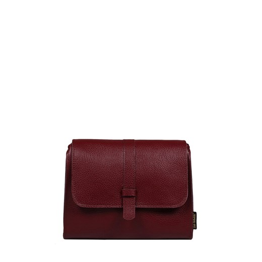 bordowa torebka damska skórzana na ramię Nawojka ze sklepu Słoń Torbalski w kategorii Listonoszki - zdjęcie 187521564