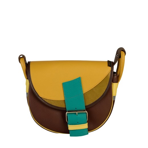 brązowo żółta damska torebka listonoszka skórzana na ramię Freshman M ze sklepu Słoń Torbalski w kategorii Listonoszki - zdjęcie 187521590