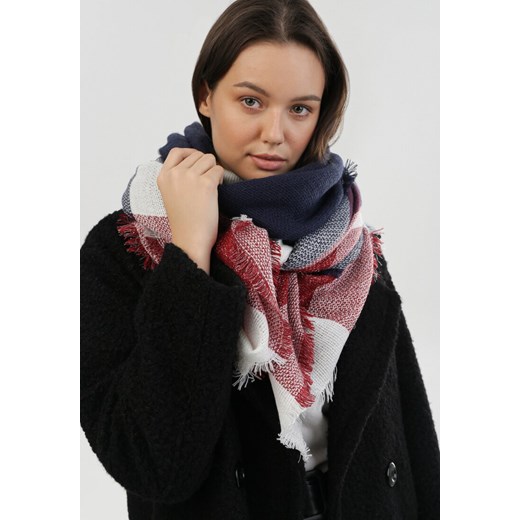 Granatowy Szalik Entertainment ze sklepu born2be.pl w kategorii Szaliki i chusty damskie - zdjęcie 187521632