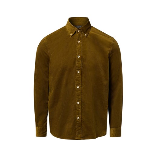 Marc O'Polo Męska koszula sztruksowa Mężczyźni Regular Fit Bawełna mosiądz jednolity ze sklepu vangraaf w kategorii Koszule męskie - zdjęcie 187521723