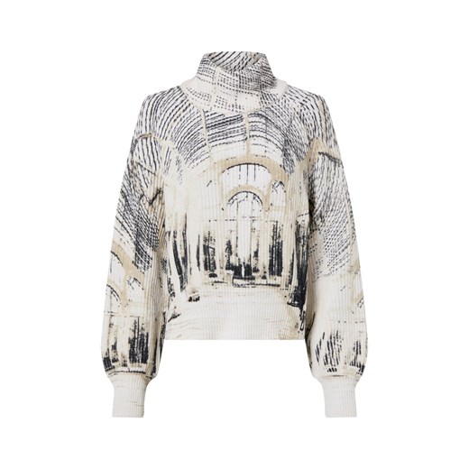 Monari Sweter damski z dzianiny Kobiety Bawełna écru wzorzysty ze sklepu vangraaf w kategorii Swetry damskie - zdjęcie 187521741