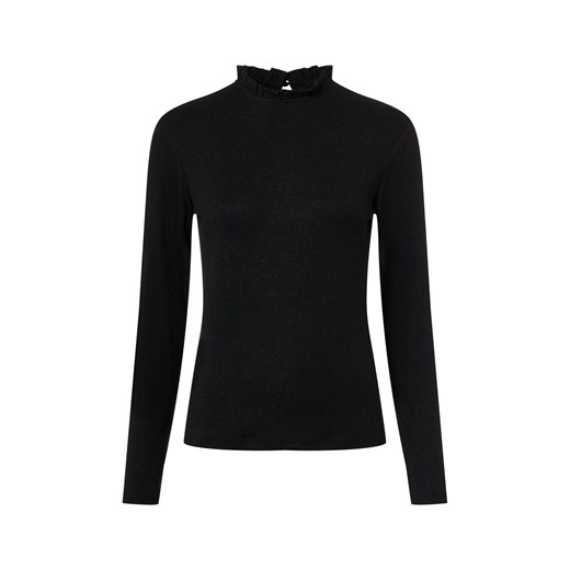 Opus Damska koszulka z długim rękawem - Sanba Kobiety czarny jednolity ze sklepu vangraaf w kategorii Bluzki damskie - zdjęcie 187521754