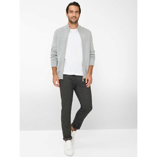 BRAX Męskie spodnie materiałowe - Chuck Mężczyźni Bawełna antracytowy wzorzysty ze sklepu vangraaf w kategorii Spodnie męskie - zdjęcie 187521760