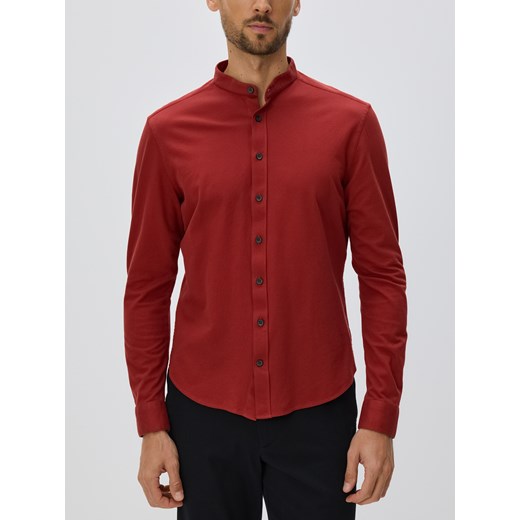 Reserved - Koszula super slim z bawełny egipskiej - karminowy ze sklepu Reserved w kategorii Koszule męskie - zdjęcie 187522621