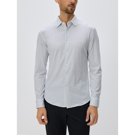 Reserved - Bawełniana koszula slim fit - biały ze sklepu Reserved w kategorii Koszule męskie - zdjęcie 187522632