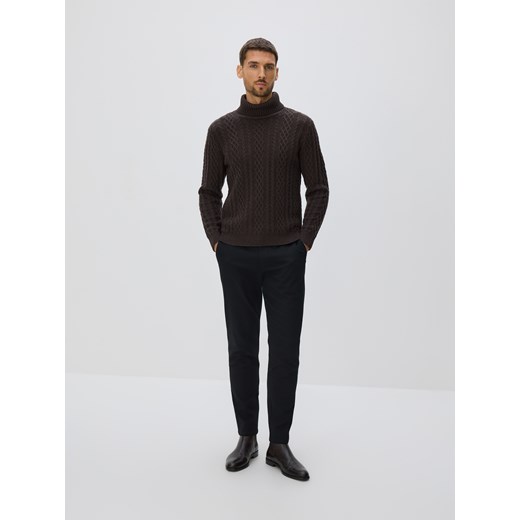 Reserved - Bawełniane spodnie slim fit - czarny ze sklepu Reserved w kategorii Spodnie męskie - zdjęcie 187522804