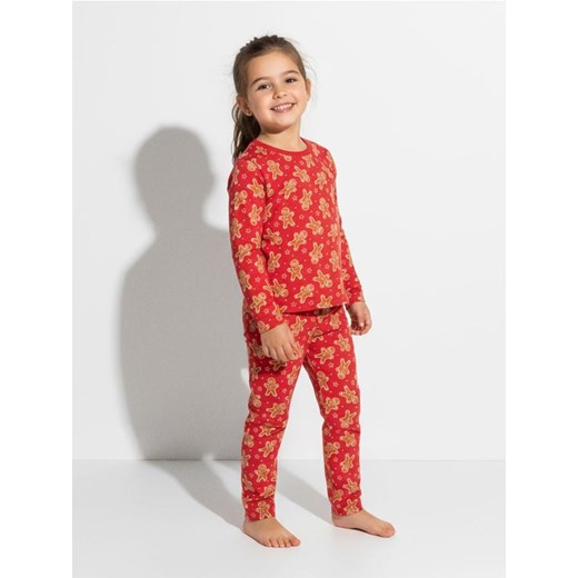 Sinsay - Piżama dwuczęściowa z motywem piernikowego ludzika - czerwony ze sklepu Sinsay w kategorii Piżamy dziecięce - zdjęcie 187523374