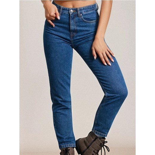 Sinsay - Jeansy mom fit - granatowy ze sklepu Sinsay w kategorii Jeansy damskie - zdjęcie 187523410