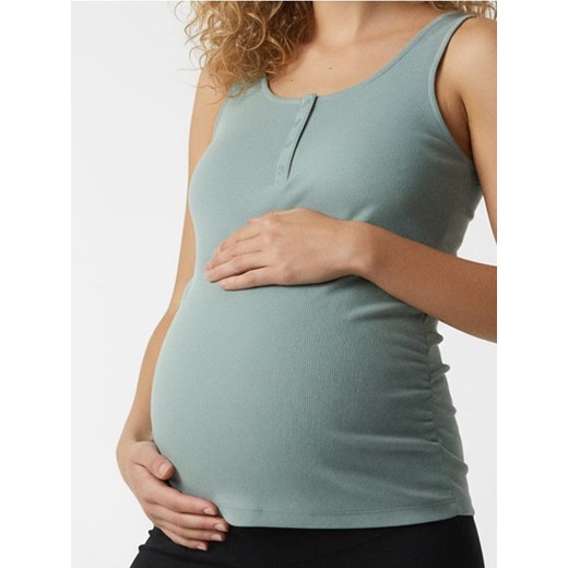 Sinsay - Bawełniana bluzka na ramiączkach - niebieski ze sklepu Sinsay w kategorii Bluzki ciążowe - zdjęcie 187523482