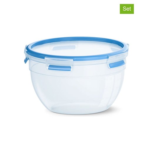 Emsa Pojemniki (2 szt.) &quot;Clip &amp; Close&quot; w kolorze niebieskim na żywność - 2,6 l ze sklepu Limango Polska w kategorii Pojemniki kuchenne - zdjęcie 187523534